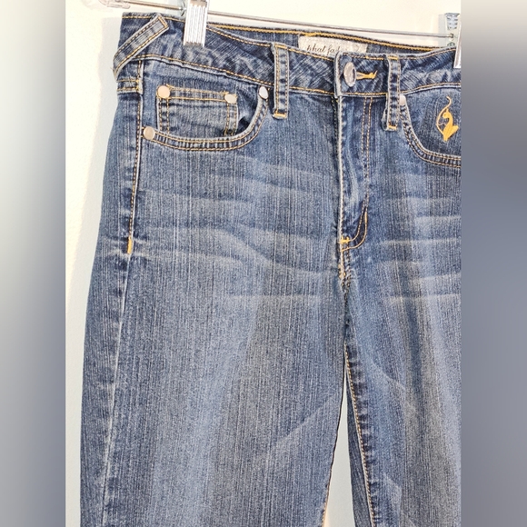Phat Fashions Silver Label Bootcut Mid-Rise Blue Jeans,  Sz 7 Juniors - Picture 8 of 12